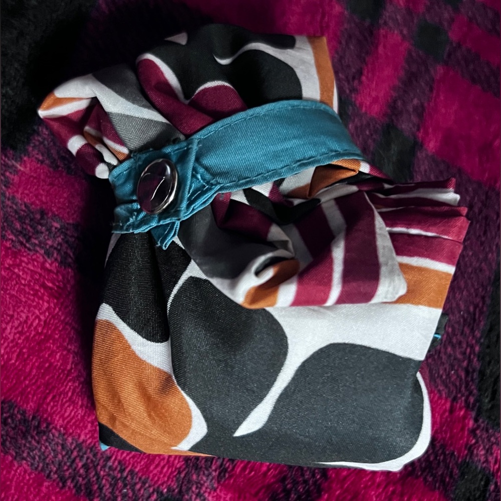 Brighton floral travel sack or tote. Foldable. Used a few times. No snags. - Picture 5 of 5